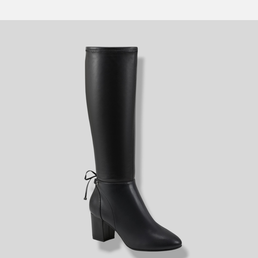Charter Club Black Heeled Boots with Block Heel